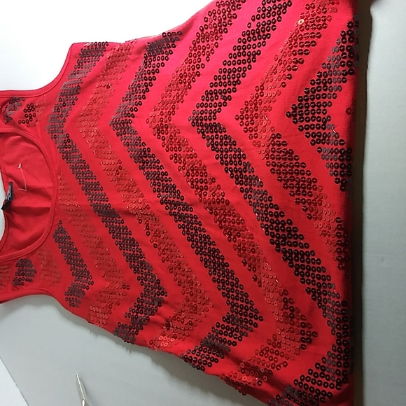rue 21 Red Sequined Tank Top. XS. - Picture 1 of 5